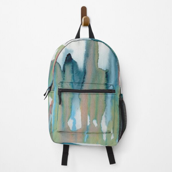 Item preview, Blue Green Abstract Forest: Atmospheric Watercolour Landscape designed and sold by ArithraStudio.