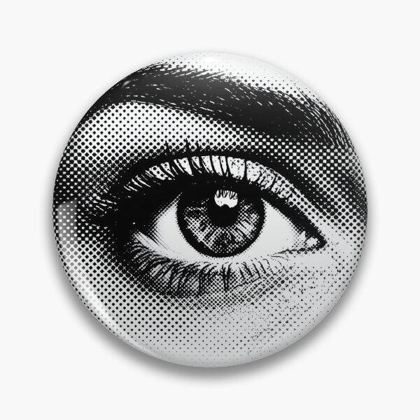 Item preview, Black and White Halftone Pop Art Female Eyes designed and sold by ASN STUDIO.