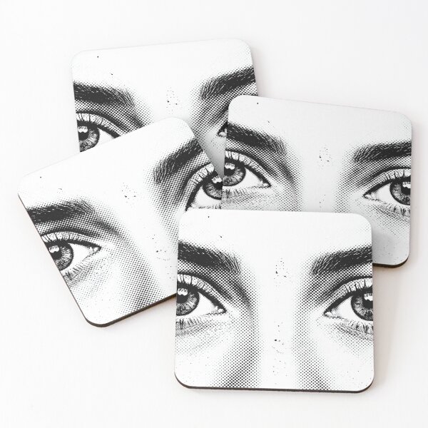Item preview, Black and White Halftone Pop Art Female Eyes designed and sold by ASN STUDIO.