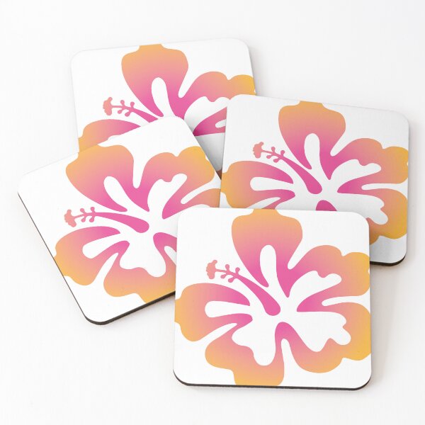 Item preview, Orange pink gradient y2k hibiscus flower ❀ designed and sold by RosesAndThornsss.