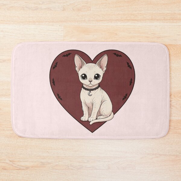 Item preview, Gothic Sphynx Cat in Red Heart designed and sold by SweetLilith.