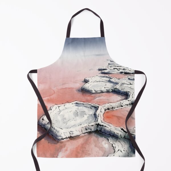 Item preview, Sumi-e Pink Salt Lake & White Desert Art designed and sold by conohitoAI-ArtGallery.