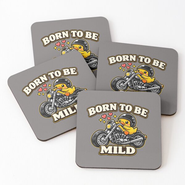 Item preview, Born To Be Mild Cute Duck On Motorcycle Funny Introvert designed and sold by Timeless Junction.