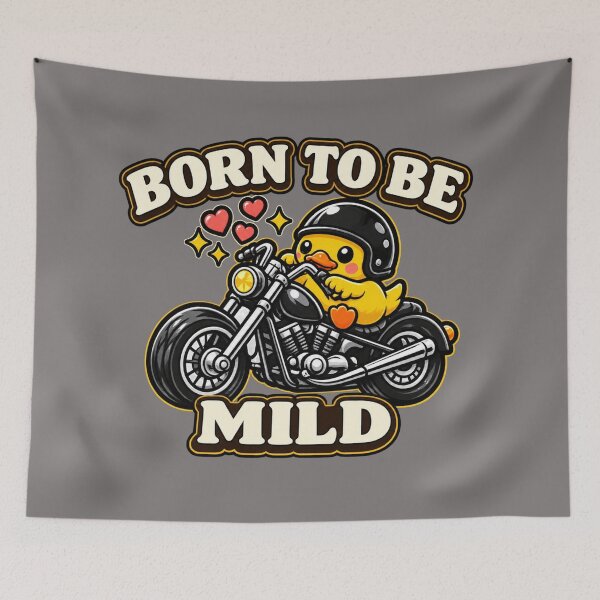 Item preview, Born To Be Mild Cute Duck On Motorcycle Funny Introvert designed and sold by Timeless Junction.