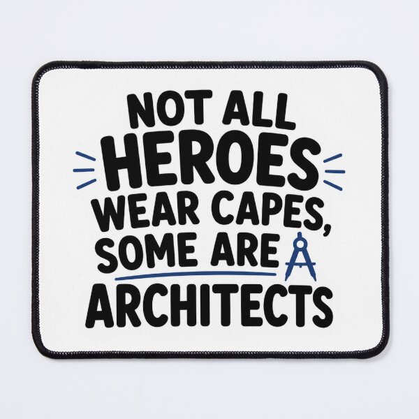 Item preview, Not All Heroes Wear Capes Some Are Architects Funny Architecture Quote designed and sold by raedattia.