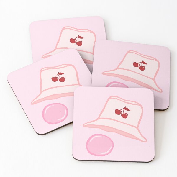 Item preview, Cartoon Baby Pink Coquette Cherry Bucket Hat with Bubblegum designed and sold by CamilasPrints.