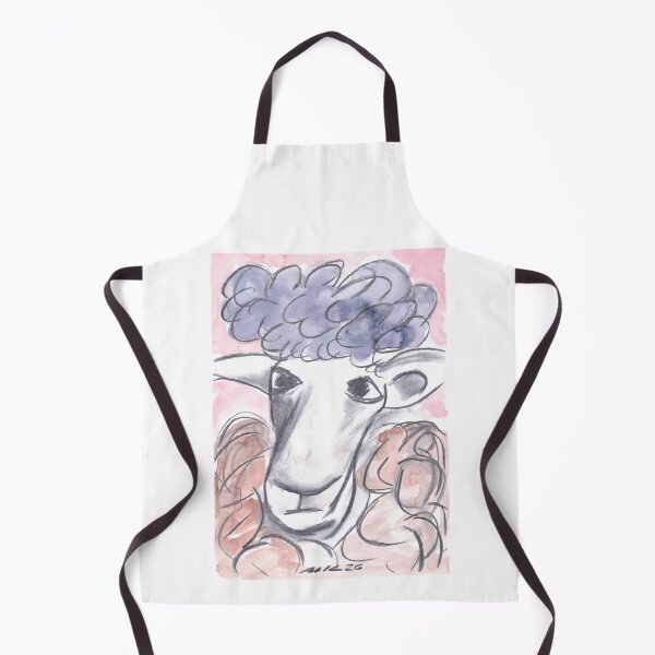 Item preview, Sheep with Mini Plie, Charcoal & Blue/English Rose Watercolour designed and sold by Anke‘s Bazaar.