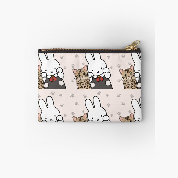 Item preview,  Cute Bunny and Bengal Cat Paws Up - Miffy Inspired designed and sold by Cozy Moss Studio.