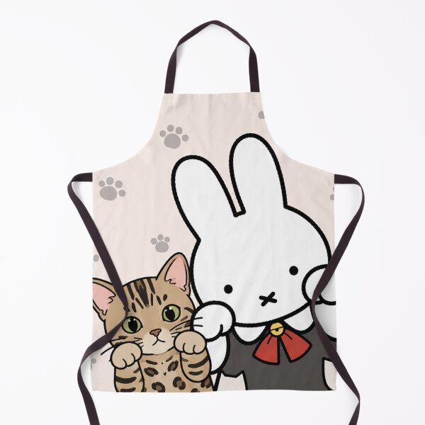 Item preview,  Cute Bunny and Bengal Cat Paws Up - Miffy Inspired designed and sold by Cozy Moss Studio.