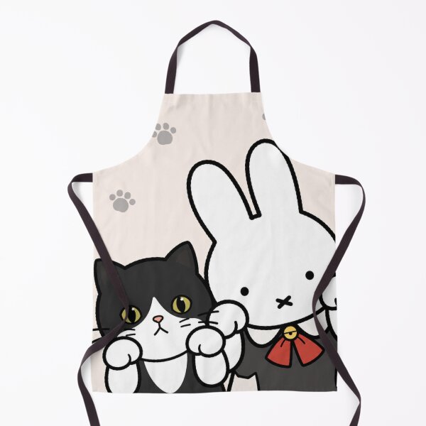 Item preview,  Cute Bunny and Tuxedo Cat Paws Up - Miffy Inspired designed and sold by Cozy Moss Studio.