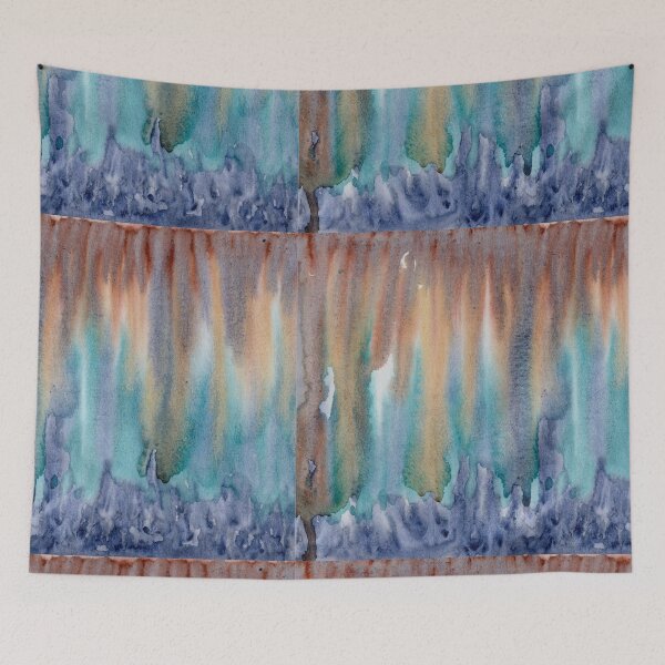 Item preview, Copy of Blue Green Abstract Forest: Atmospheric Watercolour Landscape designed and sold by ArithraStudio.