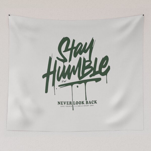 Item preview, Stay Humble Never Look Back – Motivational Quote Design designed and sold by RajDeals.