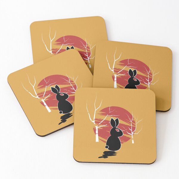 Item preview, Don’t Look Back – Dark Rabbit Illustration with Minimal Gothic Style designed and sold by Helmina Groper.