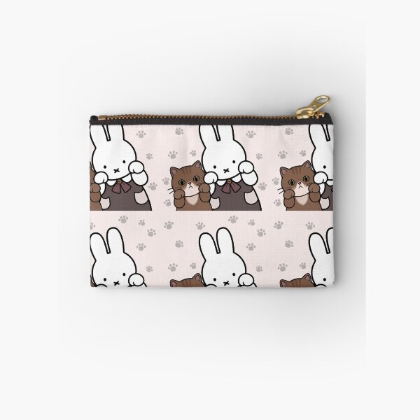 Item preview, Cute Bunny and Brown Tabby Cat Paws Up - Miffy Inspired designed and sold by Cozy Moss Studio.