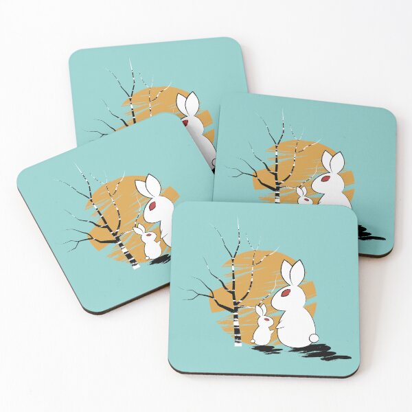 Item preview, Hold My Hand – Soft Dark Rabbit Illustration with Emotional Aesthetic designed and sold by Helmina Groper.