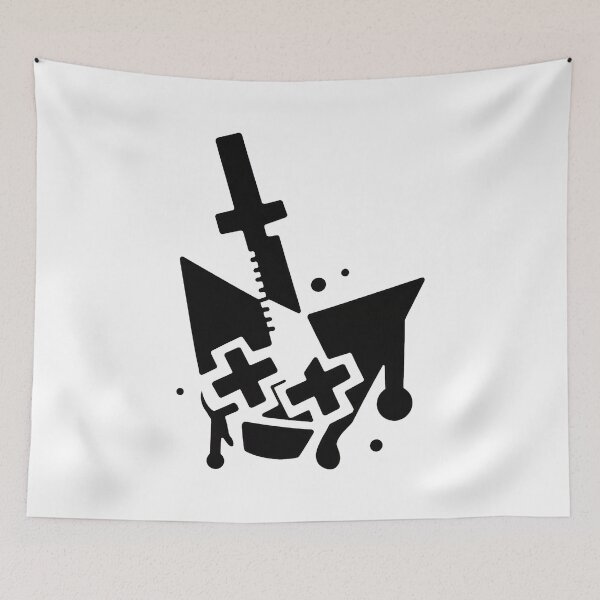 Item preview, Edgy Broken Dagger Cross Dripping -62 designed and sold by CuteBots.