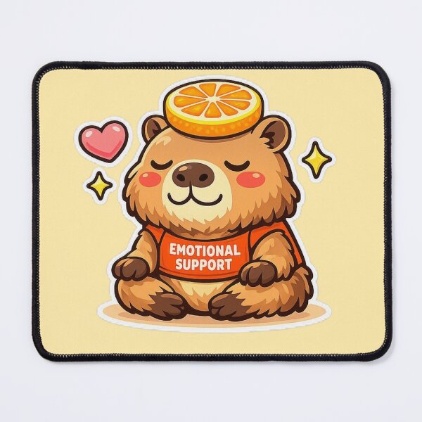 Item preview, Emotional Support Capybara Cute Animal Meme Mental Health designed and sold by Timeless Junction.