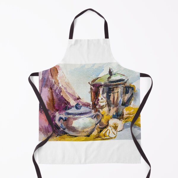 Item preview, Vintage Coffee Pot Still Life Watercolor designed and sold by Mariamoart.