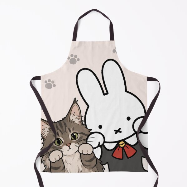 Item preview,  Cute Bunny and Maine Coon Cat Paws Up - Miffy Inspired designed and sold by Cozy Moss Studio.