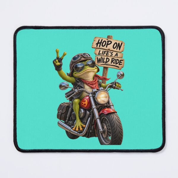 Item preview, Hop On Life’s a Wild Ride Funny Frog Biker designed and sold by CJLindy.