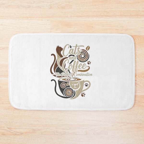 Item preview, Cats and Coffee – The Perfect Combination designed and sold by SkrabinhoArt.