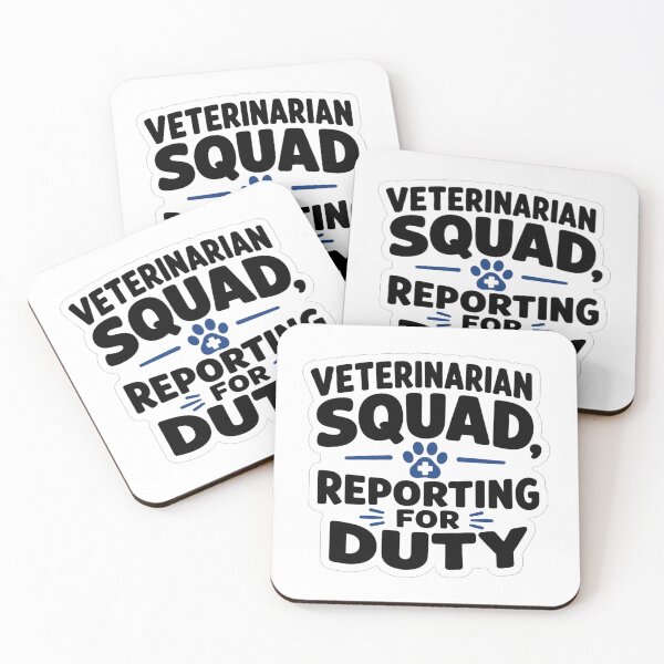 Item preview, Veterinarian Squad Reporting For Duty Funny Vet Tech Clinic Staff Humor designed and sold by raedattia.