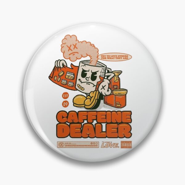 Item preview, Caffeine Dealer – Retro Coffee Art Poster designed and sold by WATEKE.