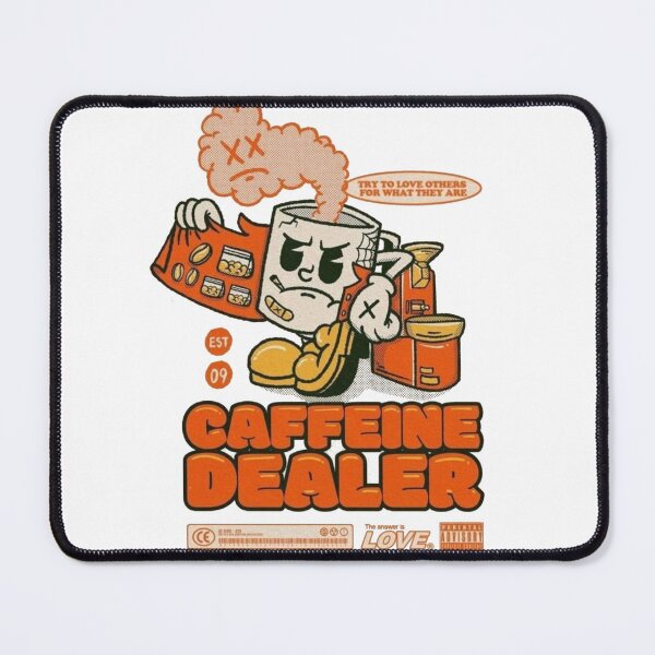 Item preview, Caffeine Dealer – Retro Coffee Art Poster designed and sold by WATEKE.
