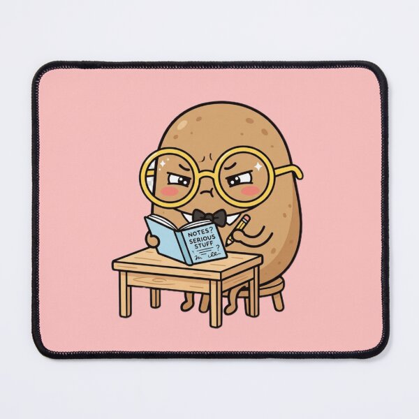 Item preview, Kawaii Serious Study Potato Sticker | Funny Confused Student Illustration designed and sold by Tinydoodlenest .