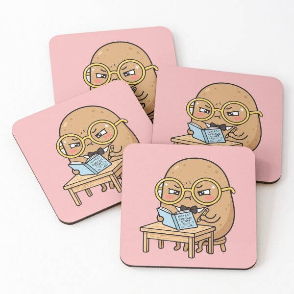 Item preview, Kawaii Serious Study Potato Sticker | Funny Confused Student Illustration designed and sold by Tinydoodlenest .