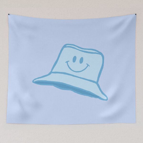 Item preview, Cartoon Baby Blue Smiley Bucket Hat  designed and sold by CamilasPrints.