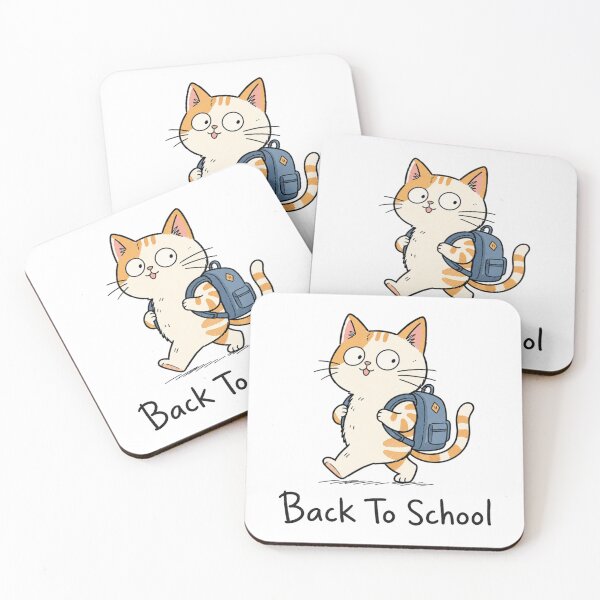 Item preview, Cute Cartoon Cat Wearing A Backpack Back To School designed and sold by Vision Crafted.