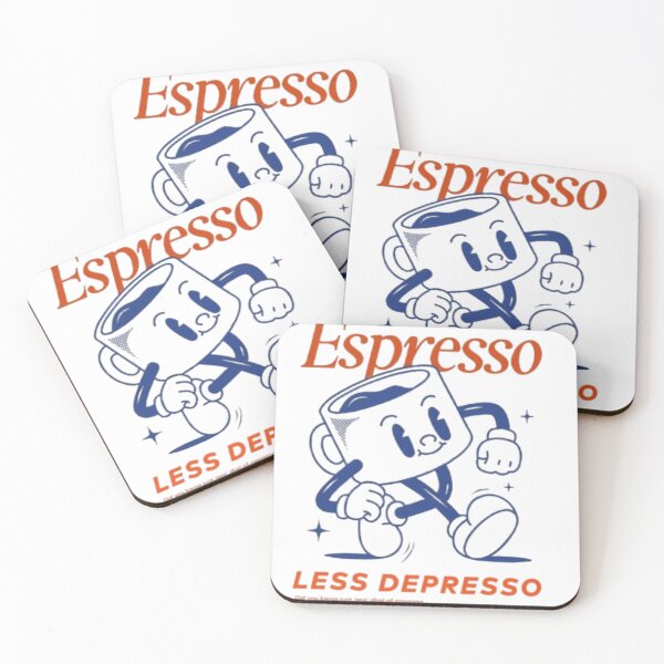 Item preview, More Espresso, Less Depresso – Coffee Motivation Poster designed and sold by WATEKE.