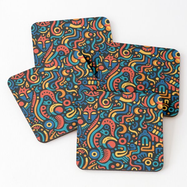 Item preview, Vibrant Afrofuturist Pattern | African Abstract Art designed and sold by MammothArt.