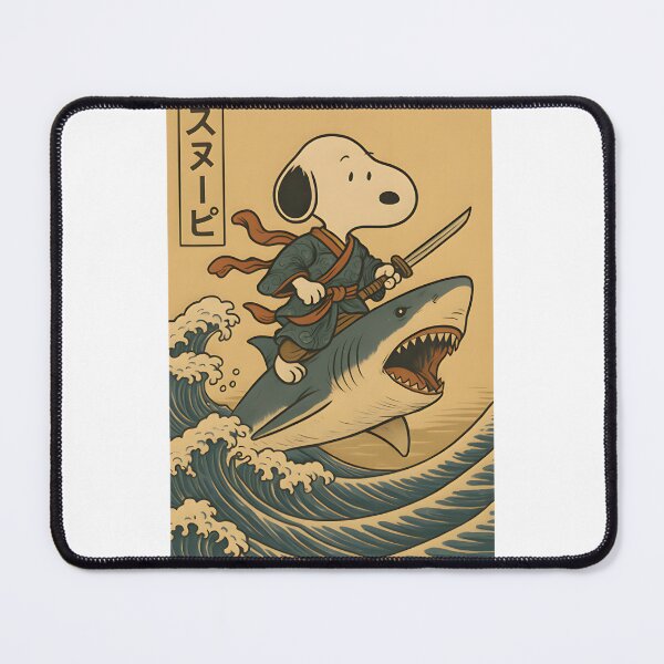 Item preview, Snoopy Riding A Shark – Playful Peanuts Design For Shirts, Stickers & More | Limited Edition designed and sold by CoBBoDEsiGN.