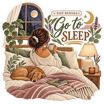 Artwork thumbnail, Tiny Rituals – Go to Sleep Cozy Night Routine Sticker by ChicClicker