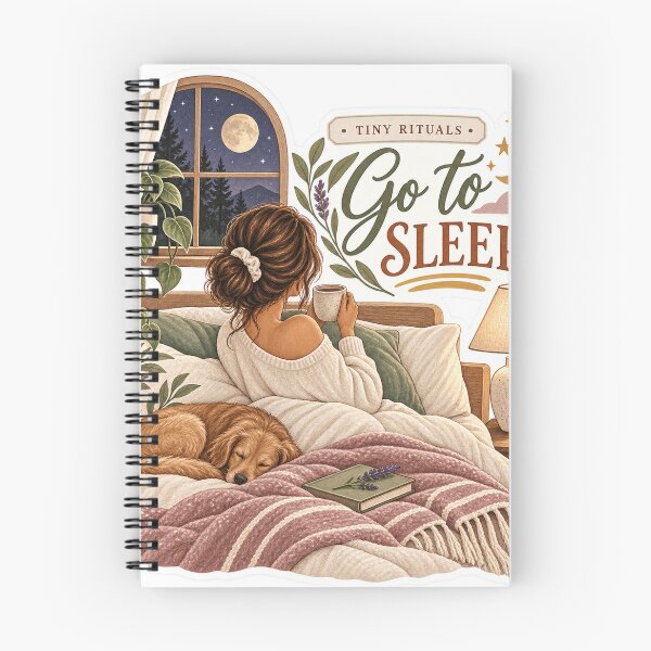 Item preview, Tiny Rituals – Go to Sleep Cozy Night Routine Sticker designed and sold by ChicClicker.