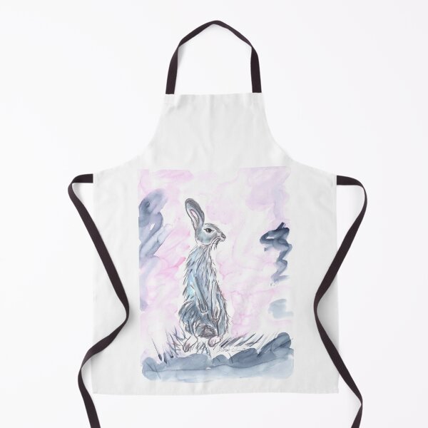 Item preview, Hare, Charcoal & Blue & Pink Watercolour designed and sold by Anke‘s Bazaar.