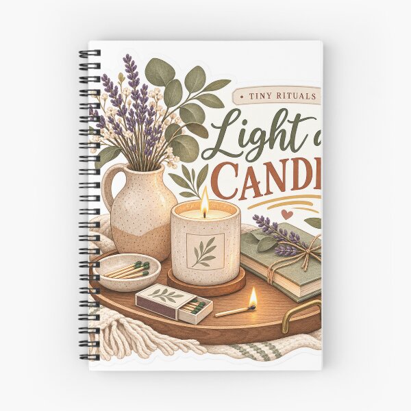 Item preview, Tiny Rituals – Light a Candle Cozy Ritual Sticker designed and sold by ChicClicker.