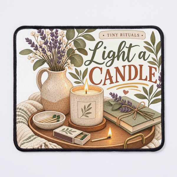 Item preview, Tiny Rituals – Light a Candle Cozy Ritual Sticker designed and sold by ChicClicker.