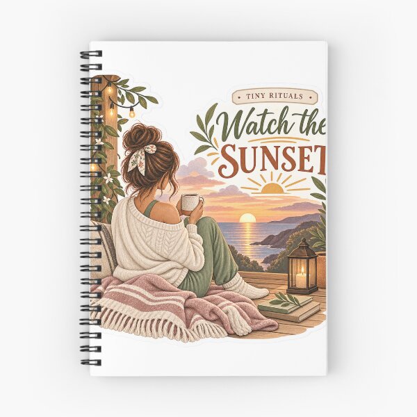 Item preview, Tiny Rituals – Watch the Sunset Coastal Sticker designed and sold by ChicClicker.