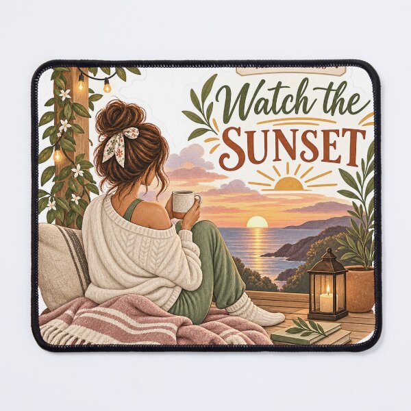 Item preview, Tiny Rituals – Watch the Sunset Coastal Sticker designed and sold by ChicClicker.