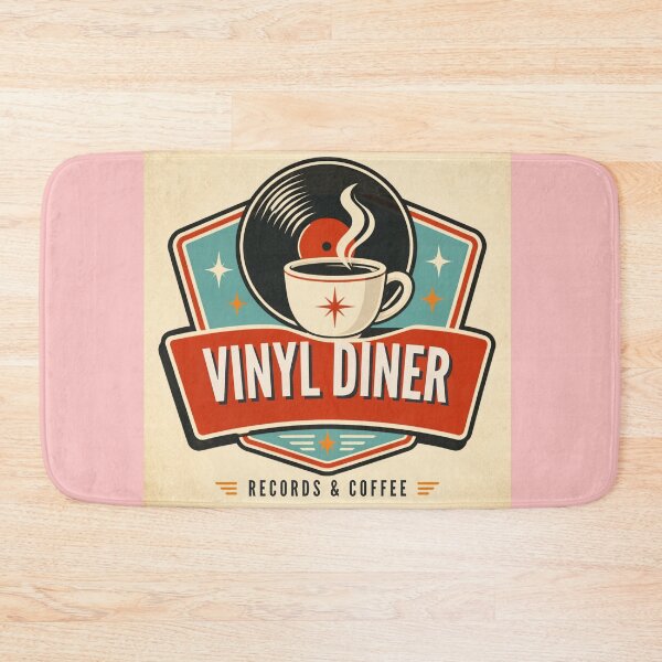 Item preview, Vinyl Diner Records – Retro Coffee Diner Vibes Vintage Music Design designed and sold by cheekylorns.