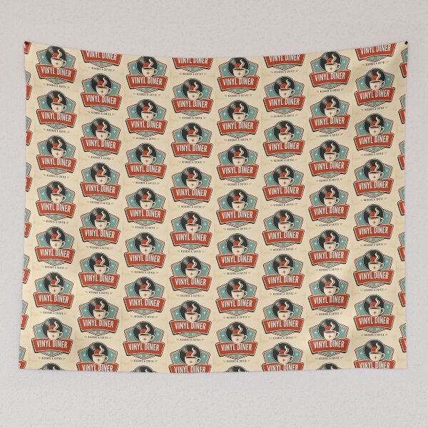 Item preview, Vinyl Diner Records – Retro Coffee Diner Vibes Vintage Music Design designed and sold by cheekylorns.