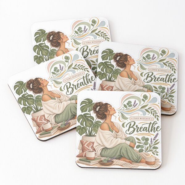 Item preview, Tiny Rituals – Breathe Mindfulness Sticker designed and sold by ChicClicker.