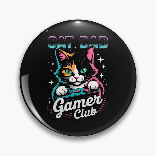 Item preview, Cat Dad Gamer Club Retro Cat Controller designed and sold by OlyvieArt.