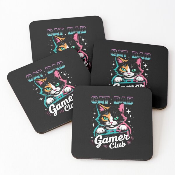 Item preview, Cat Dad Gamer Club Retro Cat Controller designed and sold by OlyvieArt.
