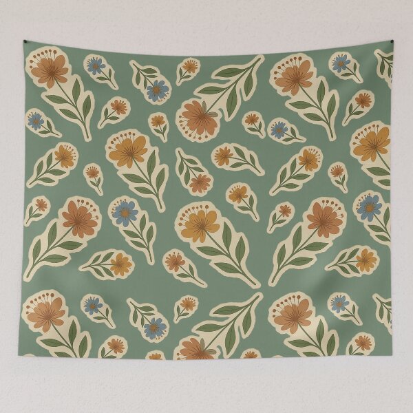 Item preview, Vintage Wildflower Botanical Pattern designed and sold by ITCHAWAWAA.