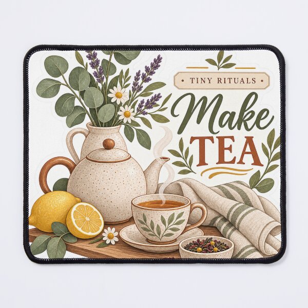 Item preview, Tiny Rituals – Make Tea Cozy Self Care Sticker designed and sold by ChicClicker.
