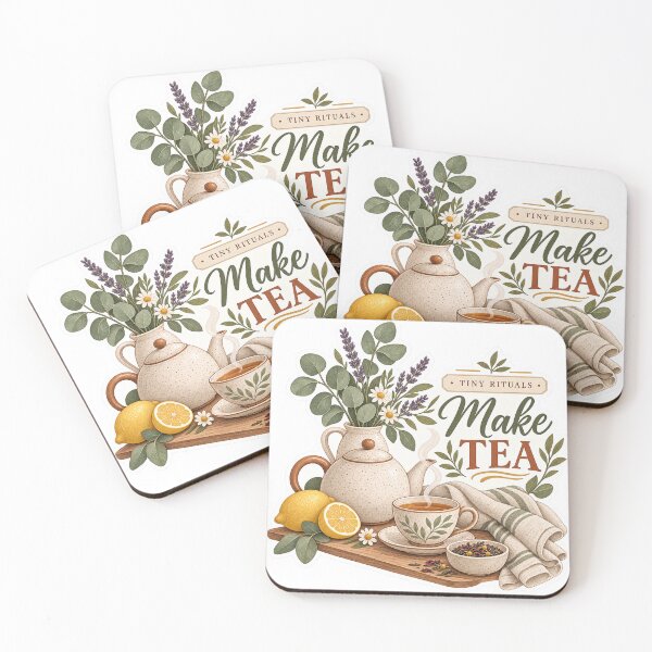 Item preview, Tiny Rituals – Make Tea Cozy Self Care Sticker designed and sold by ChicClicker.